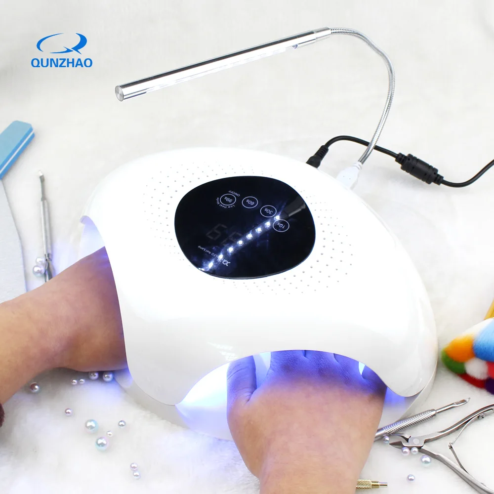 60 Вт УФ светодио дный лампа для ногтей ледяная двойные руки гель-лак Сушилка