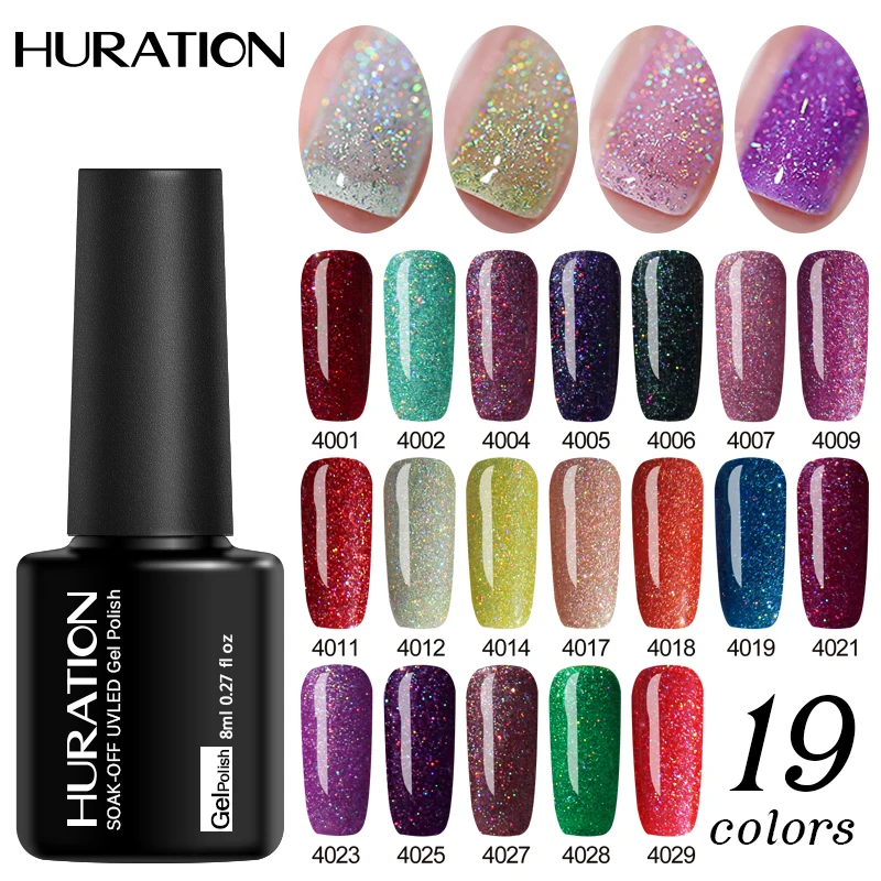 Huration Новый Блестящий цветной гель неоновая лампа LED UV Lucky Гель лак DIY Набор для