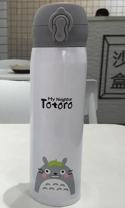 FEIGO, 500 мл, Термокружка Totoro, термос, бутылка для воды из нержавеющей стали, Термокружка Totoro, Термокружка для путешествий, Термокружка, термос, F375 - Цвет: F375 leaves 500ml