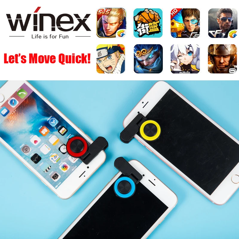 Круглый игровой зажим Winex джойстик для Iphone Android планшетов кнопочный контроллер