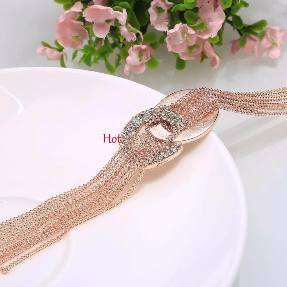 2019 Новый женский кулон ожерелье кисточкой длинная цепочка для зимнего свитера