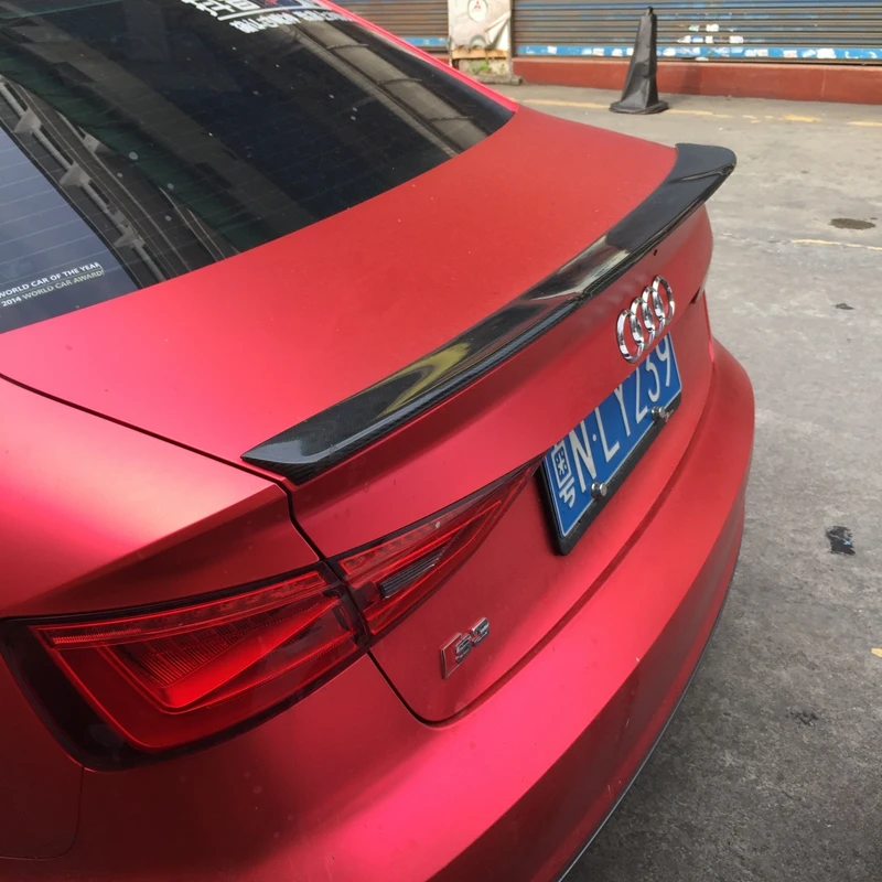A3 S3 8 V углеродное волокно задний багажник спойлер крыло для Audi A3 S3 8 V седан- V Стиль