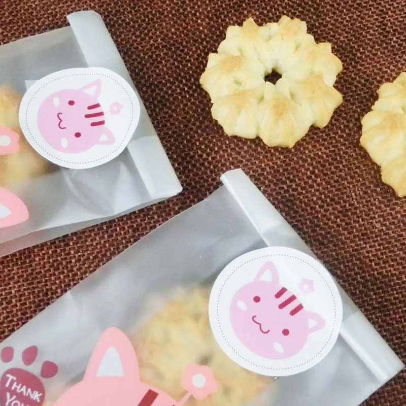 Joylong Kawaii стикер s Скрапбукинг милый кот Печать пакет DIY выпечки мешок украшения