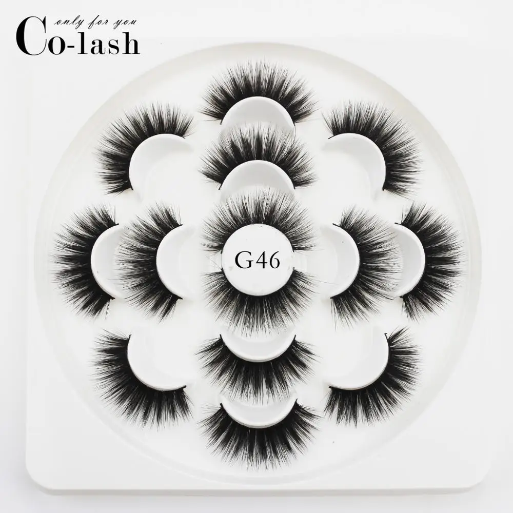 Colash 7 пар/кор. натуральные накладные ресницы 3d норковые ресницы длинные толстые настоящая искусственная норка наращивание ресниц для красоты макияж комплект