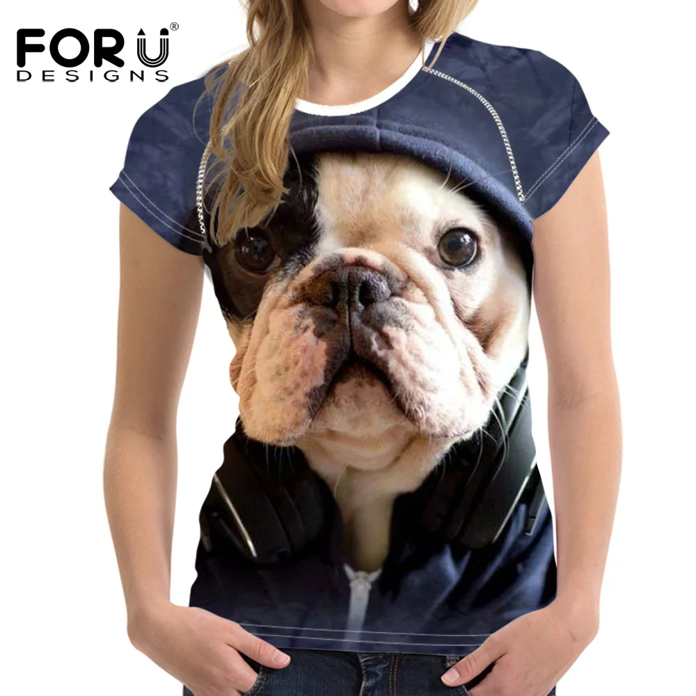 FORUDESIGNS/Модная женская футболка с принтом волка, короткий рукав, Летние удобные мягкие футболки для женщин, женская футболка, ropa mujer