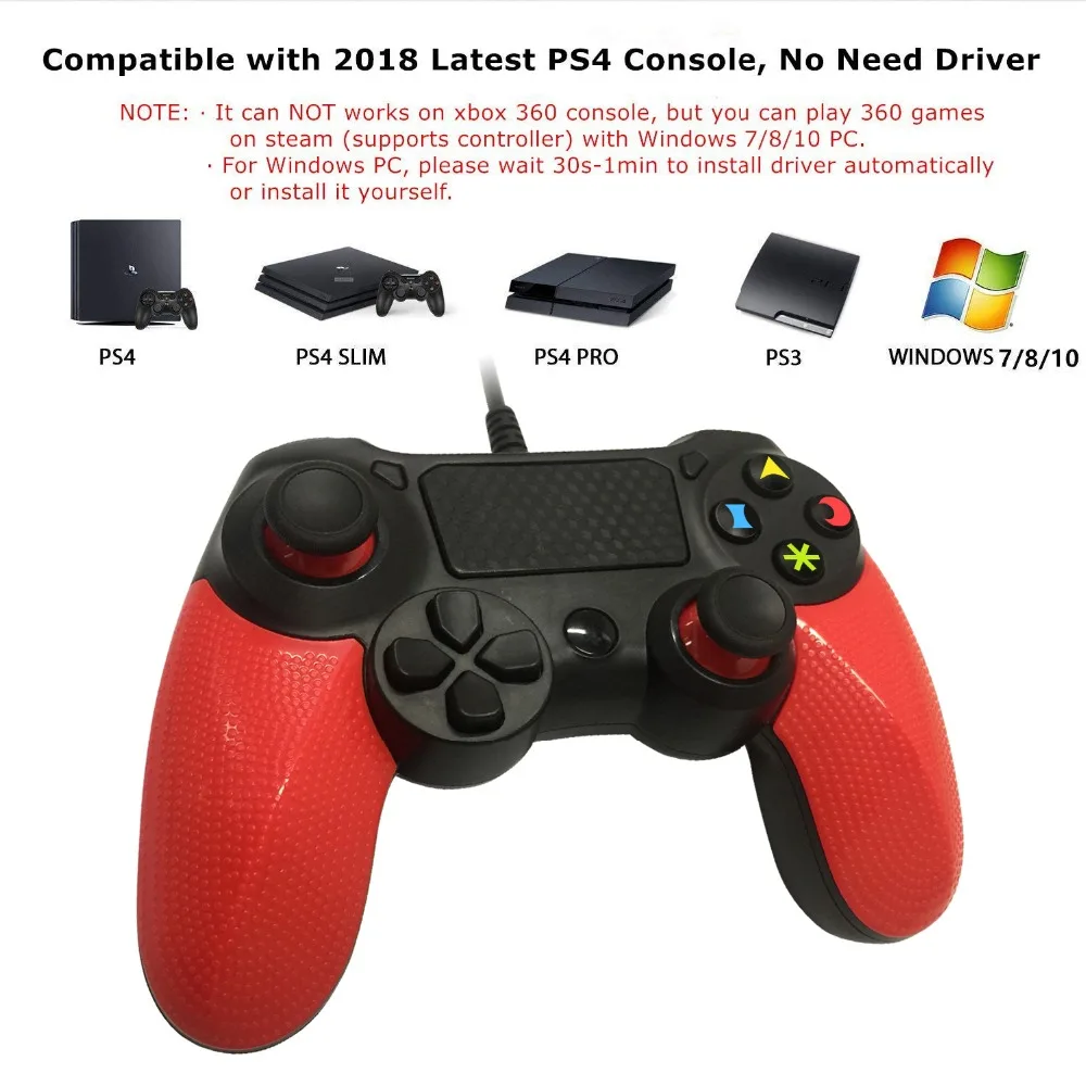 K ISHAKO для Sony Playstation 4 проводной игровой контроллер PS4 Pro вибрирующий джойстик DualShock
