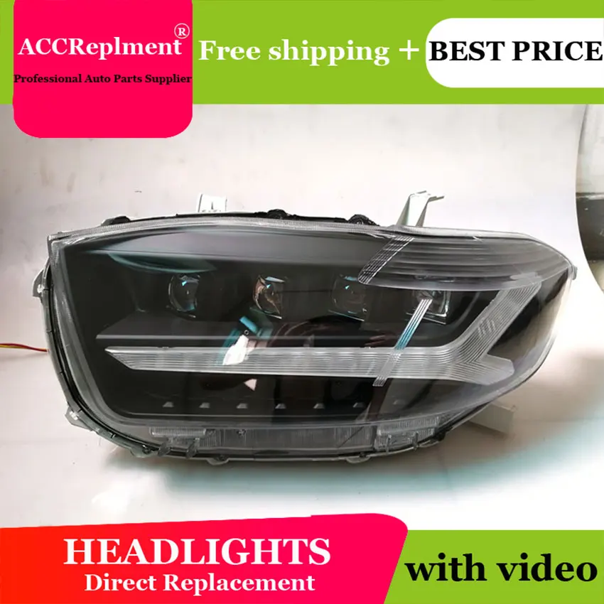 

Car Styling For Toyota Highlander led headlights 2009-2011 Led head lamp Angel eye led light fog lights Daytime Running Lights
