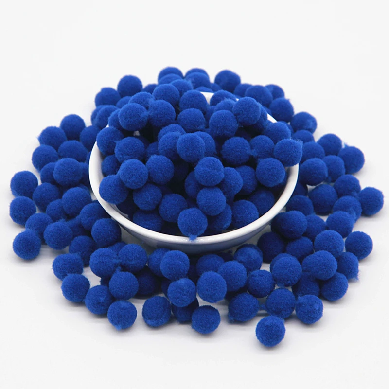 28 Dark blue 10 мм Разноцветные помпоны, мягкие круглые пушистые Помпоны, помпоны для детского сада, игрушки для рукоделия для детей, декоративные принадлежности, 100 шт - Цвет: 28 Dark blue