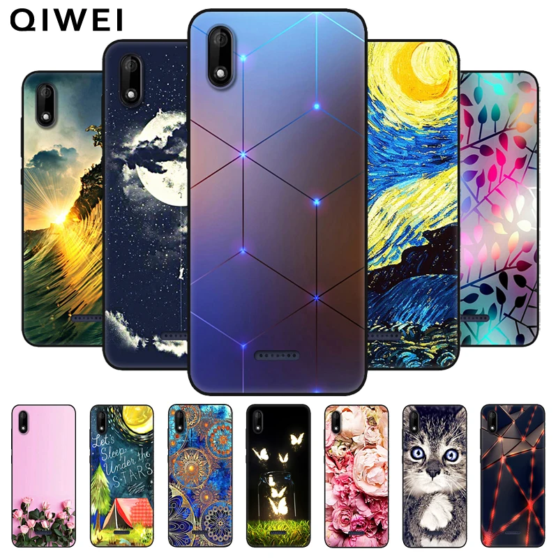 Чехол для Wiko Y60 / Y80/Y81 модный черный мягкий силиконовый чехол на заднюю крышку