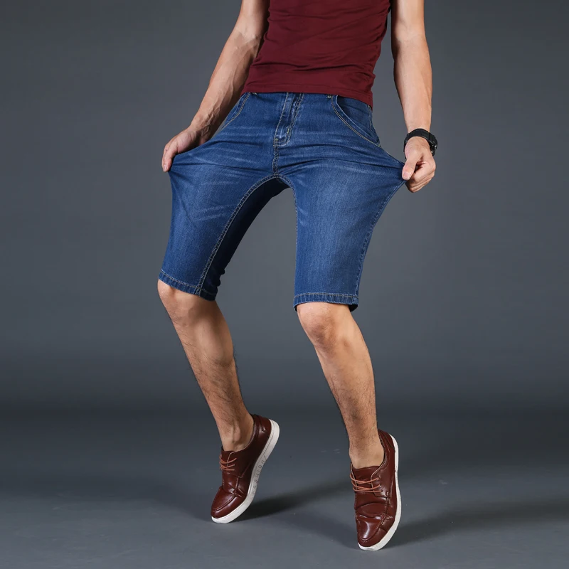 

2021 Summer Fashion New Men's Casual Stretch Cowboy Denim Shorts / Men's Boutique Short Jeans