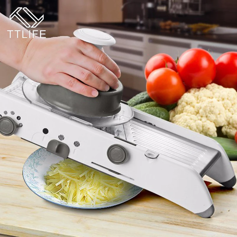 

TTLIFE Adjustable Mandoline Slicer Stainless Steel Professional Grater Blades Fruit Vegetable Cutter Kitchen Accessories Tools