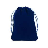 Blue Бархатный Подарочный мешочек 8x10 см кольца ожерелья серьги шнурок для украшений Упаковка Сумки Рождество/Свадьба Подарочная сумка черный/синий/красный - Цвет: Blue
