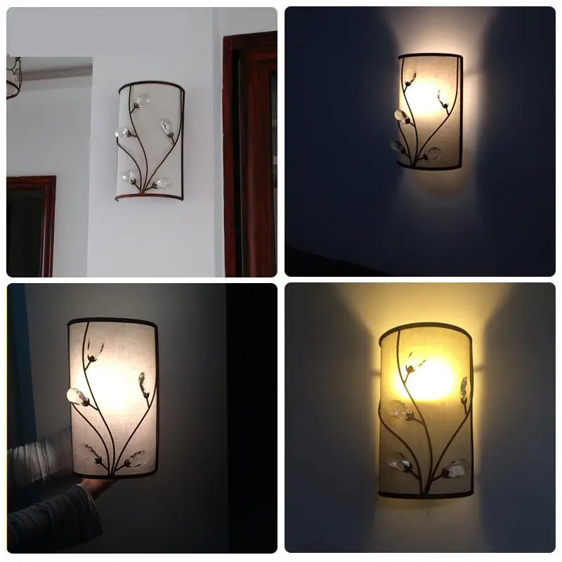 Настенный светильник в китайском стиле светодиодный с кристаллами|sconce wall lights|wall