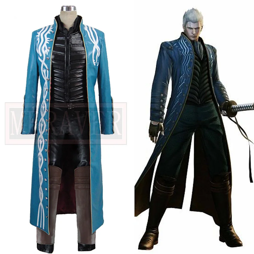 DMC 3 Vergil Cos косплей костюм Хэллоуин униформа наряд на заказ любой размер