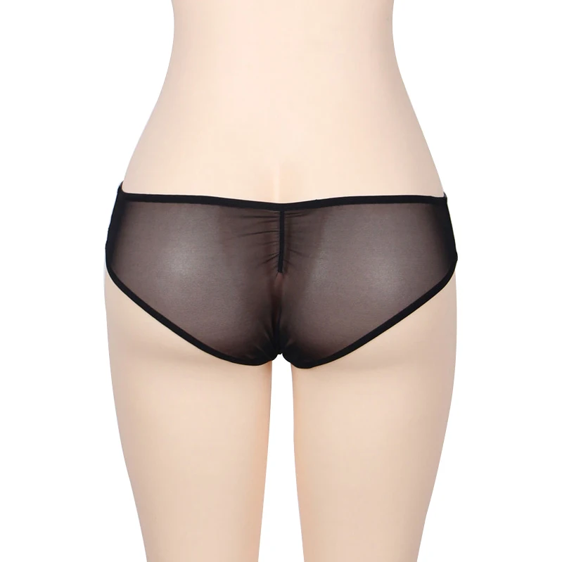 Women Sexy Lingerie Open Crotch Sexy Panties Crotchless Erotic Leather Underwear Cheeky Briefs with Zipper Front and Mesh Back