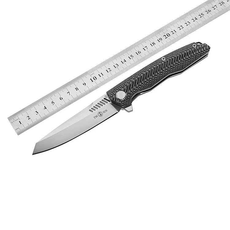TWOSUN TS16 G10 складной нож D2 атласное Лезвие Керамический шариковый подшипник