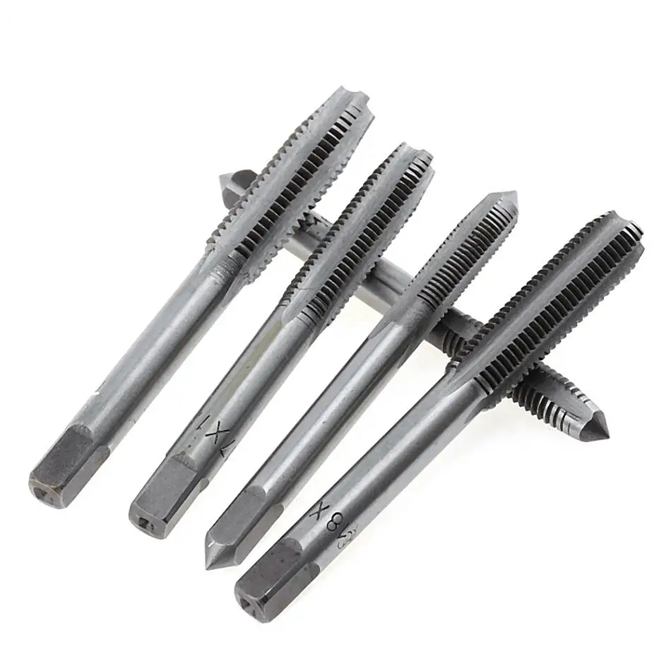 Hand Tool Tap Die 10pcs/set Screw Thread Metric Plugs Set M6 / M7 M8 M10 M12 with Straight Flute Drill for Woodworking | Инструменты