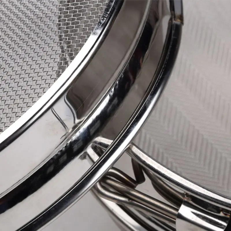 

Stainless Steel Double-decker Honey Filters Strainer Network Screen Mesh Filter Beekeeping Tools X7YD