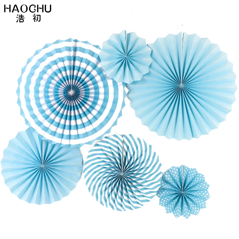 HAOCHU 6 шт./компл. Свадебные сувениры небесно голубая салфетка ручные Поклонники