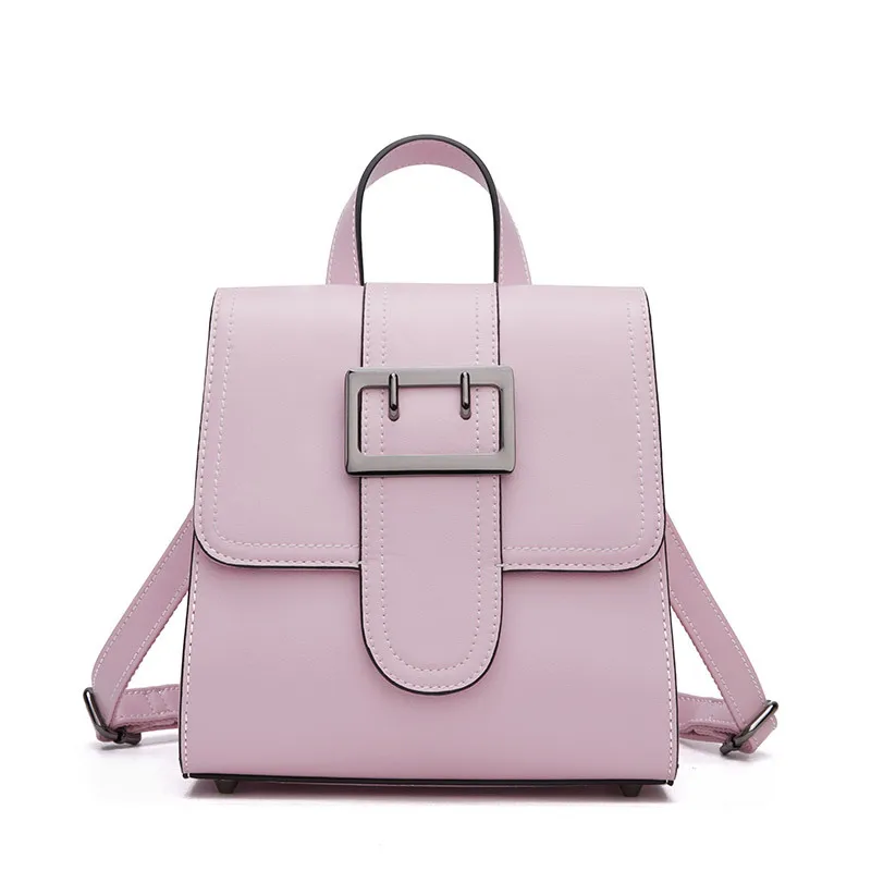 Pink DOYUTIG корейский дизайн женские рюкзаки из искусственной кожи для девочек-подростков повседневные кожаные школьные сумки ранец модные рюкзаки E168 - Цвет: Pink