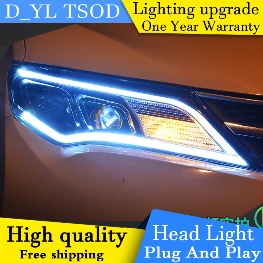 Стайлинга автомобилей головной светильник s для Toyota RAV4 2013 2015 светодиодный