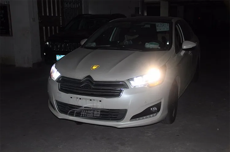 Автомобильный Стайлинг для Citroen C4L фара в сборе C4 светодиодный DRL Объектив двойной луч H7 с hid комплект 2 шт
