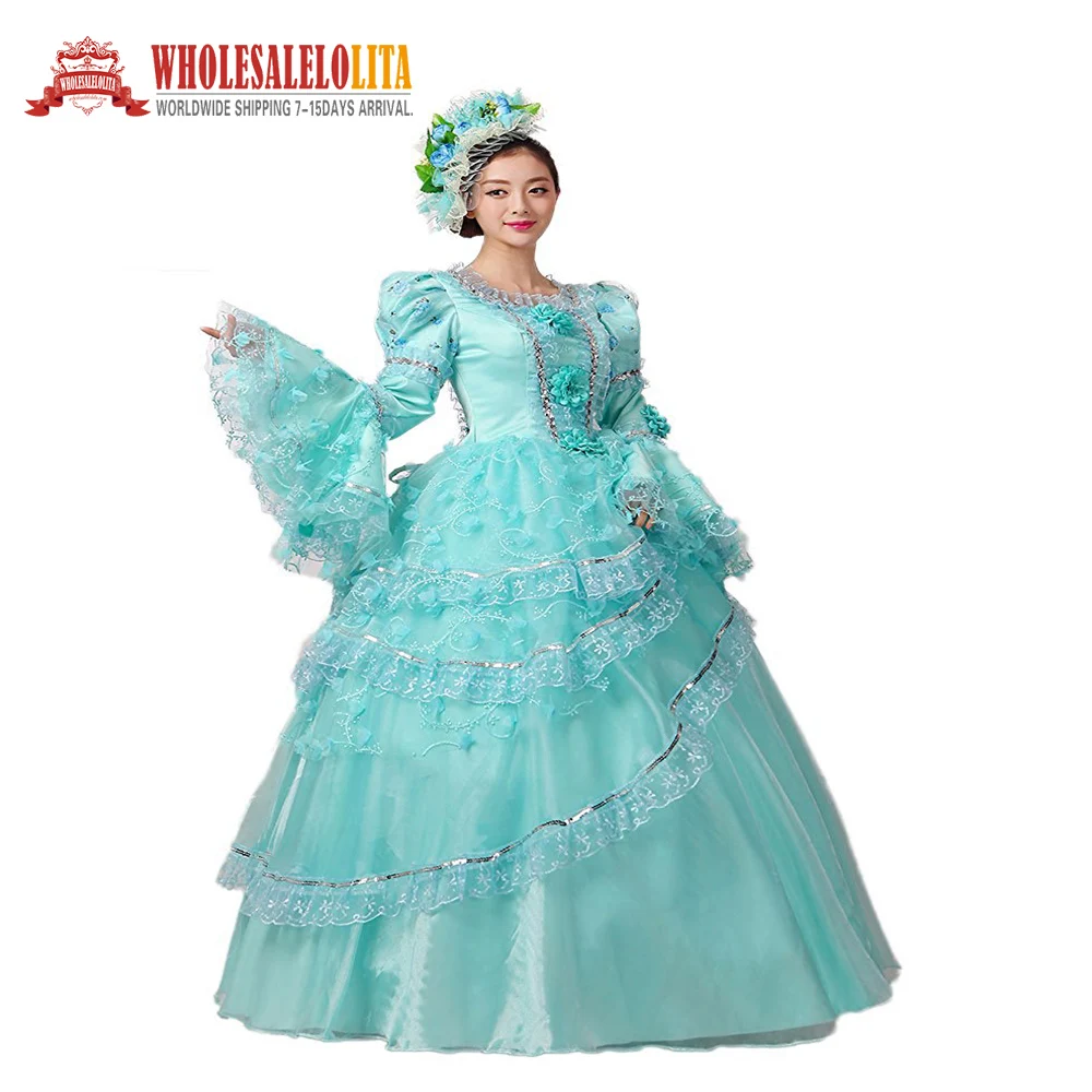 Новый 18th века Гражданская война Southern Belle Платье для Бала маскарада короля Георга
