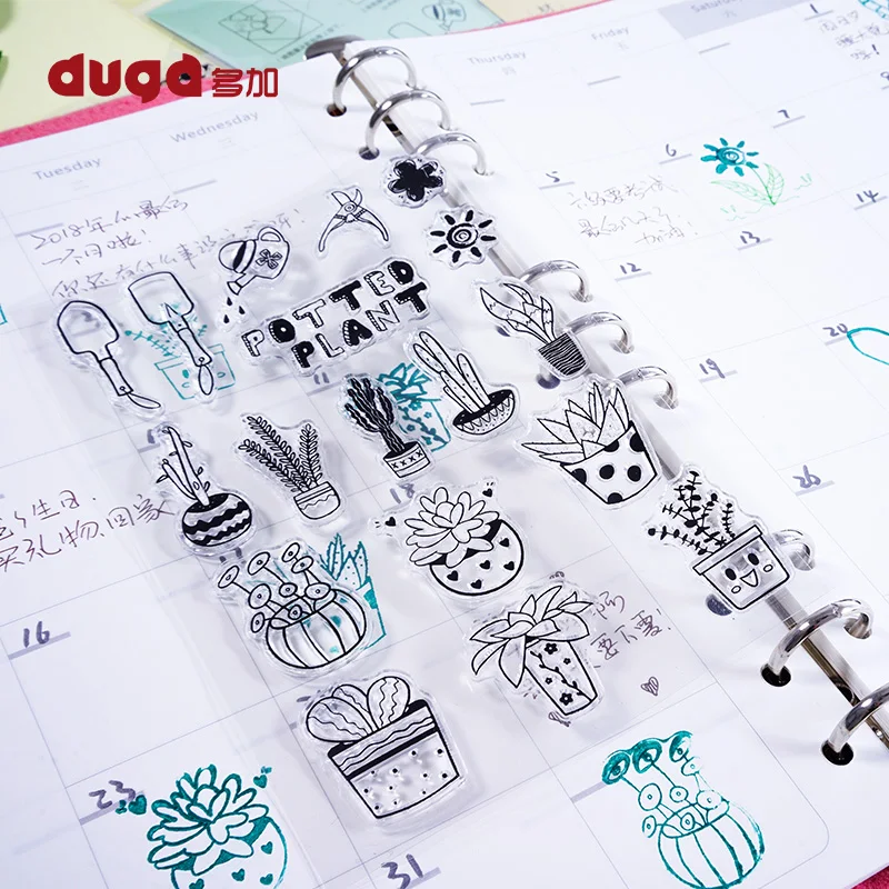 Transparent Clear Stamps Cartoon for Scrapbooking DIY Silicone Seal Photo Album Decor Embossing Folder Template Sheets | Канцтовары для