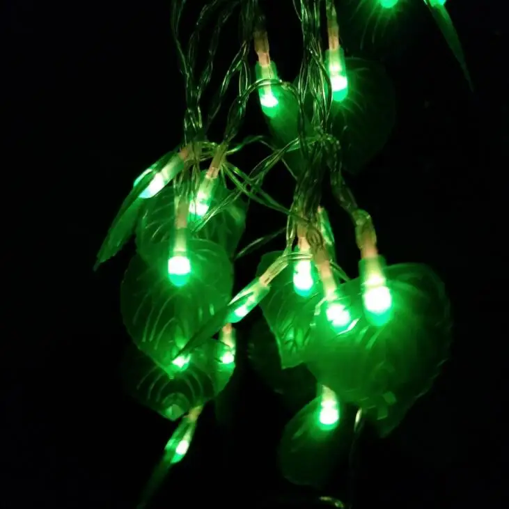 LED decorative lamp string festive festival leaf shape outdoor waterproof flash Christmas tree hanging | Лампы и освещение