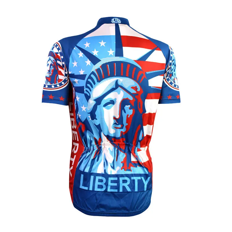 Мужская спортивная одежда с рисунком статуя свободы короткий рукав на молнии для