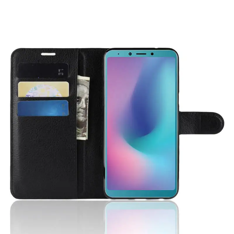 Для samsung A6S чехол Galaxy из искусственной кожи с откидной крышкой для задней панели