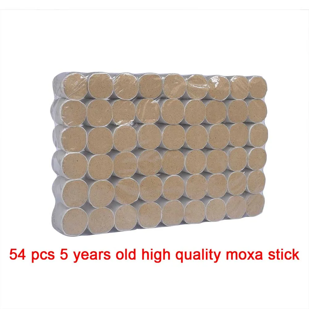 54pcs moxa stick Горячее предложение Высокое Качество Современная прижигание нефрита мокса палка ролик теплая терапия Уход за кожей красота лицо маленький дым капуста рулон - Цвет: 54pcs moxa stick