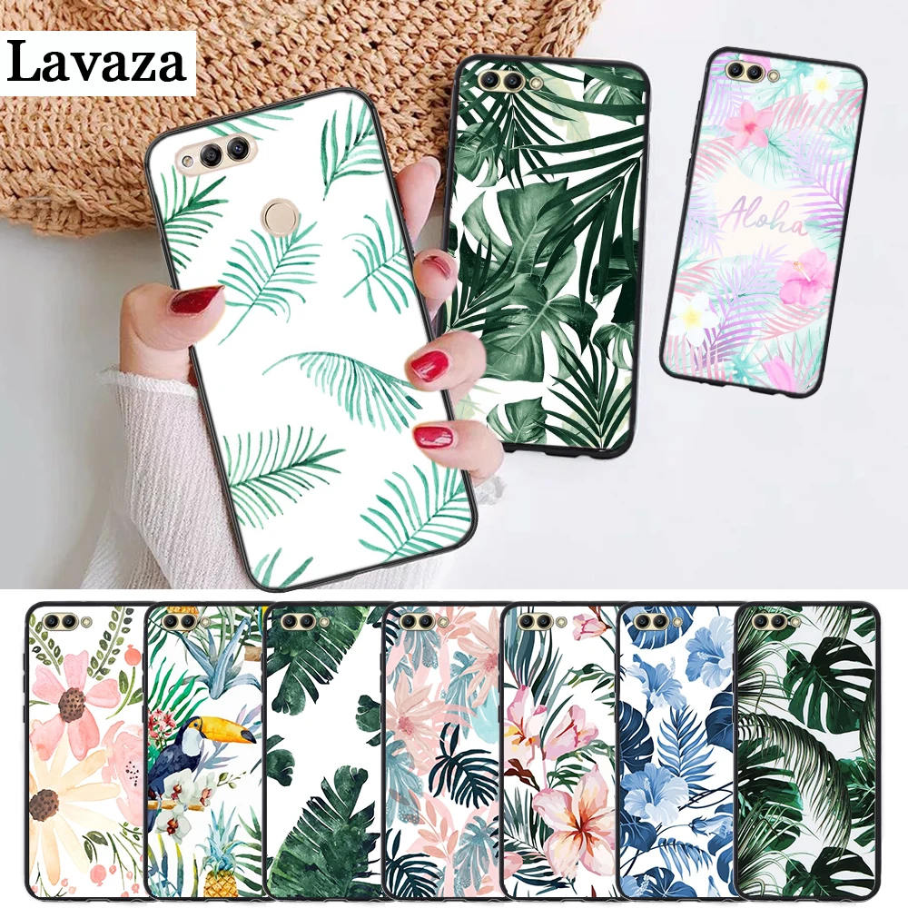 Силиконовый чехол Art Flowers Leaf для Huawei honor 6A 7A Pro 7X 8 Lite 8A 8X 8C 9 Note 10 View 20 20S 9X|Бамперы| |