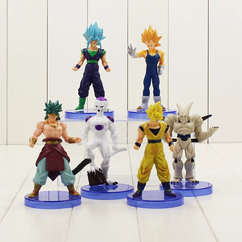 Style K 6 шт./лот Dragon Ball Z Super Saiyan плавки Vegeta Goku Gohan Frieza Cell Beerus Gotenks uub Фигурки игрушки Рождественский подарок - Цвет: Style K