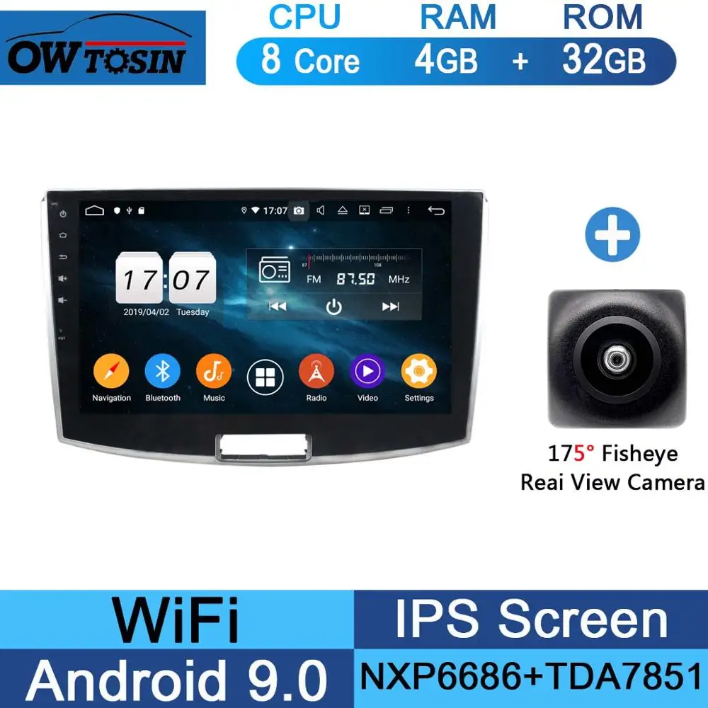 32G Fisheye Camera Android 9,0 ips Восьмиядерный Автомобильный DVD радио плеер 4 Гб ram+ 64 Гб rom gps Navi для VW Magotan Passat B6 B7 CC 2012- CarPlay - Цвет: 32G Fisheye Camera