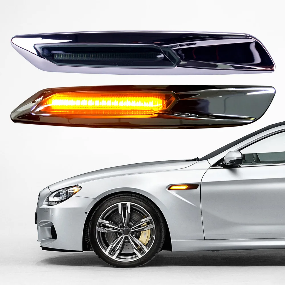 2 шт. автомобиль-Стайлинг светодио дный курильщика боковой фонарь Fender сигнальные