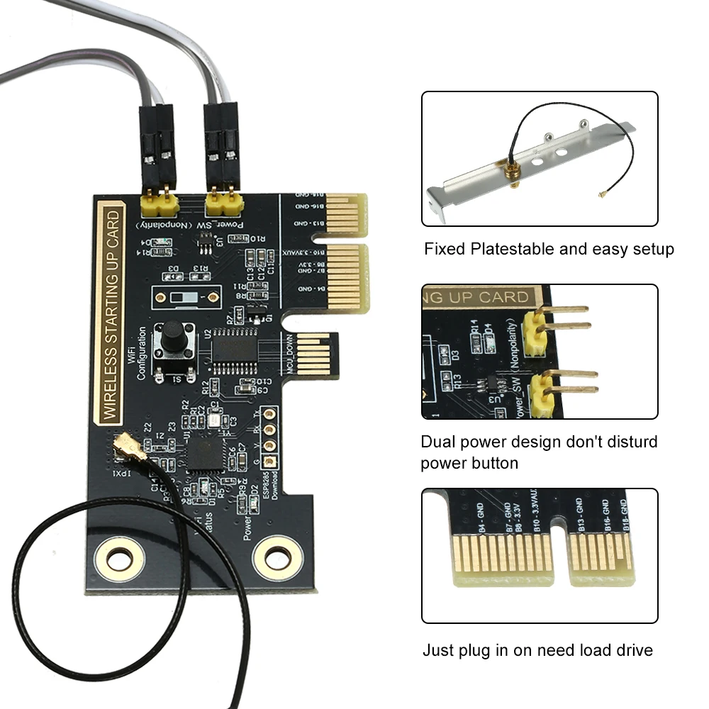 eWeLink Mini PCI-e Desktop PC WiFi Wireless Smart Switch Remote Control Boot Card Relay Module Restart Turn On/OFF | Электроника
