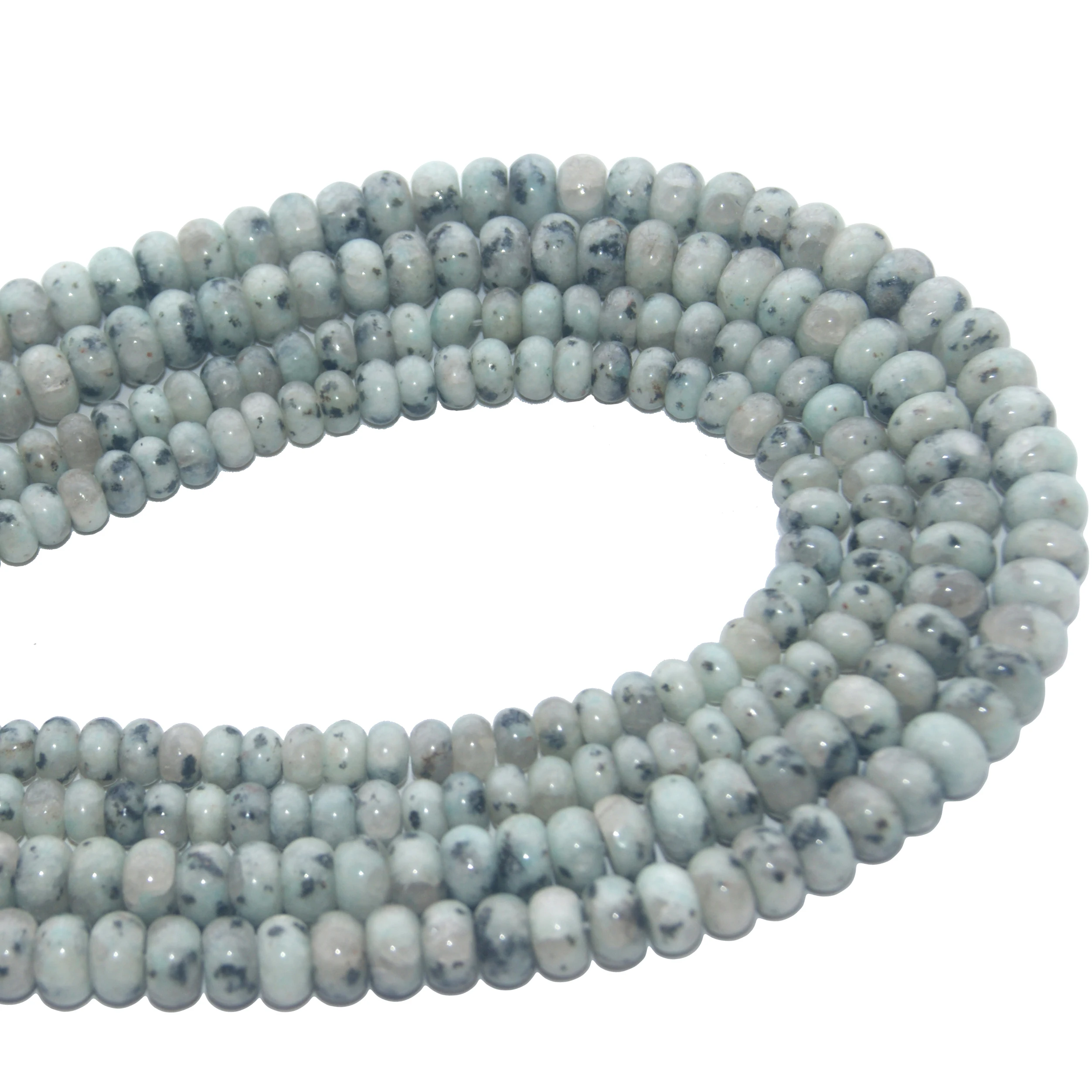 Wholesale 6 8 MM Natural Stone Tienshan Blue Spacer Rondelle Loose Beads For Jewelry Making DIY Bracelet Necklace Material | Украшения и