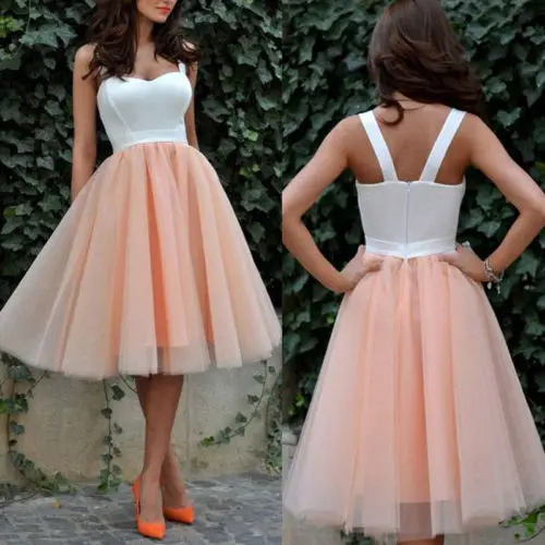 Fashion Women Lace Party Lady Summer Knee-Length Beach Sundress Ball Gown Dress | Женская одежда