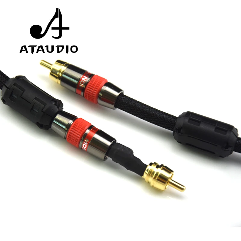 Цифровой коаксиальный кабель ATAUDIO 4N OFC 75 Ом Hi Fi 1 м 2 м|rca to rca|rca toto rca |