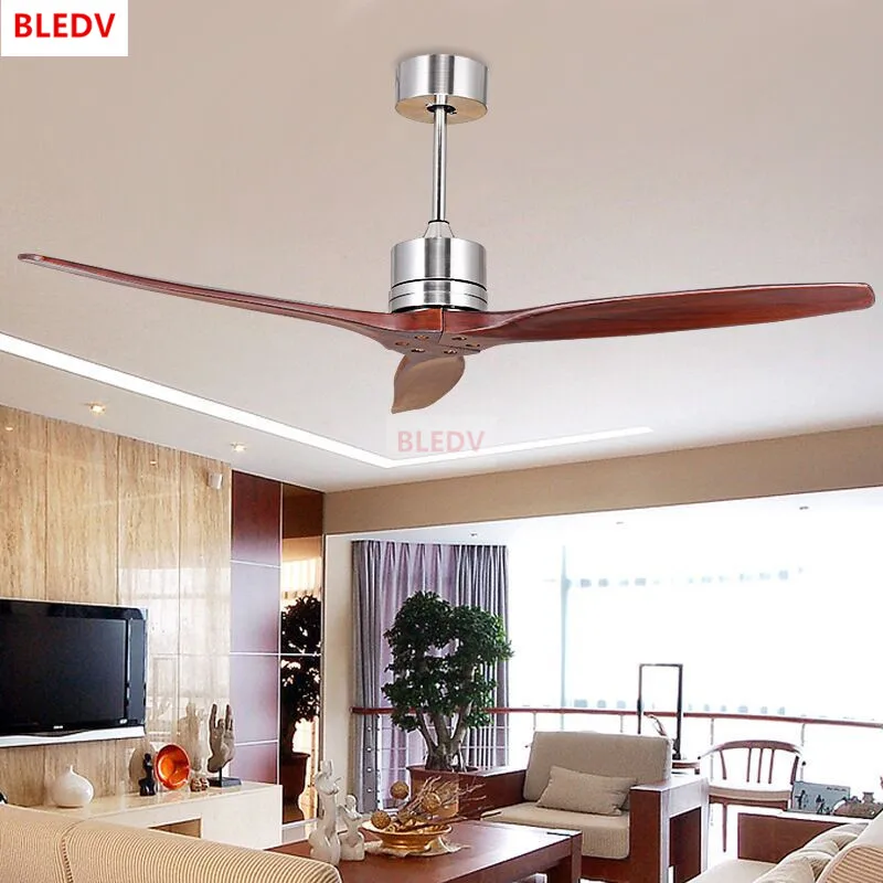 Современный потолочный вентилятор в скандинавском стиле с 3 деревянными