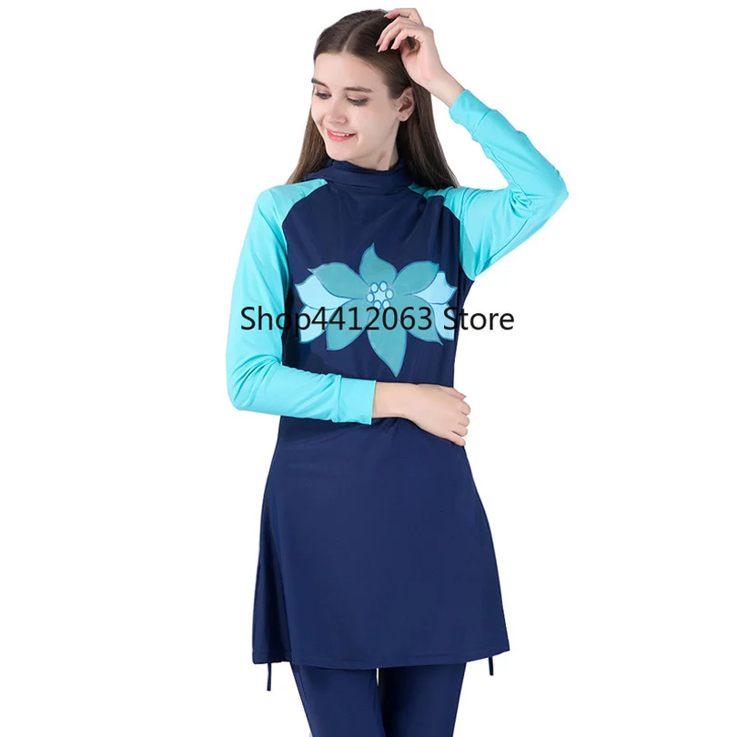 2019 Новый Мусульманский купальник женский Буркини скромный исламский раздельный