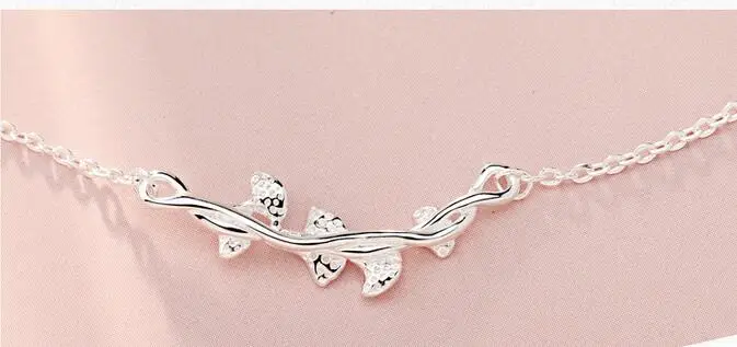 zhao Jewelry Ginkgo biloba Necklace female Clavicular chain silver | Украшения и аксессуары