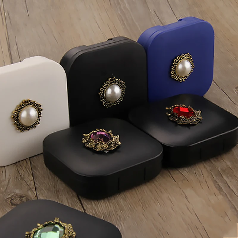 

Мини-зеркало для контактных линз, Дорожный комплект, коробка для линз, держатель, пластиковый жесткий Контейнер для контактных линз, чехол д...