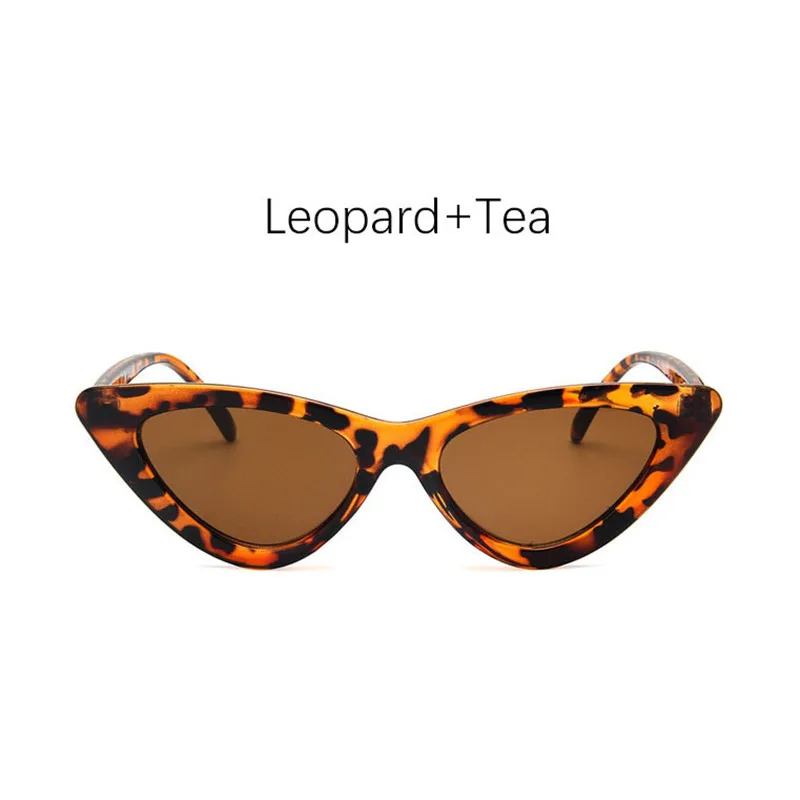 Leopard Tea LEONLION кошачий глаз тени для женщин модные солнцезащитные очки Брендовые женские винтажные Ретро треугольные очки Oculos Feminino солнцезащитные очки сексуальные - Цвет линз: Leopard Tea