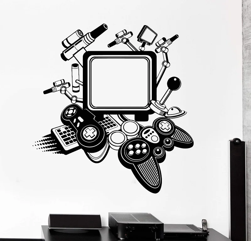 Виниловые наклейки на стены компьютер PC игровой автомат Видео Гаджет игровая