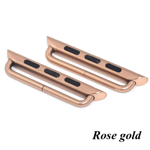 Rose gold Для Apple ремешок-адаптер для наручных часов 4 5 44 мм 40 мм iwatch 3 2 42 мм 38 мм застежка из нержавеющей стали адаптер Разъем Аксессуары для часов - Цвет ремешка: Rose gold