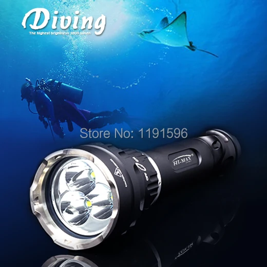 Один комплект hi-max X7 3000LM cree XM-L2 3000 люмен фонарь для дайвинга фонарик с батареей и