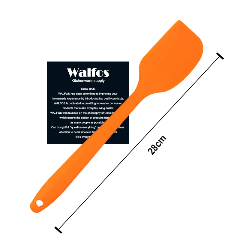 WALFOS 1 шт пищевой кулинарные шпатели для торта набор-термостойкая глазурь шпатель антипригарный кулинарный силиконовый кондитерский шпатель - Цвет: orange 28 cm