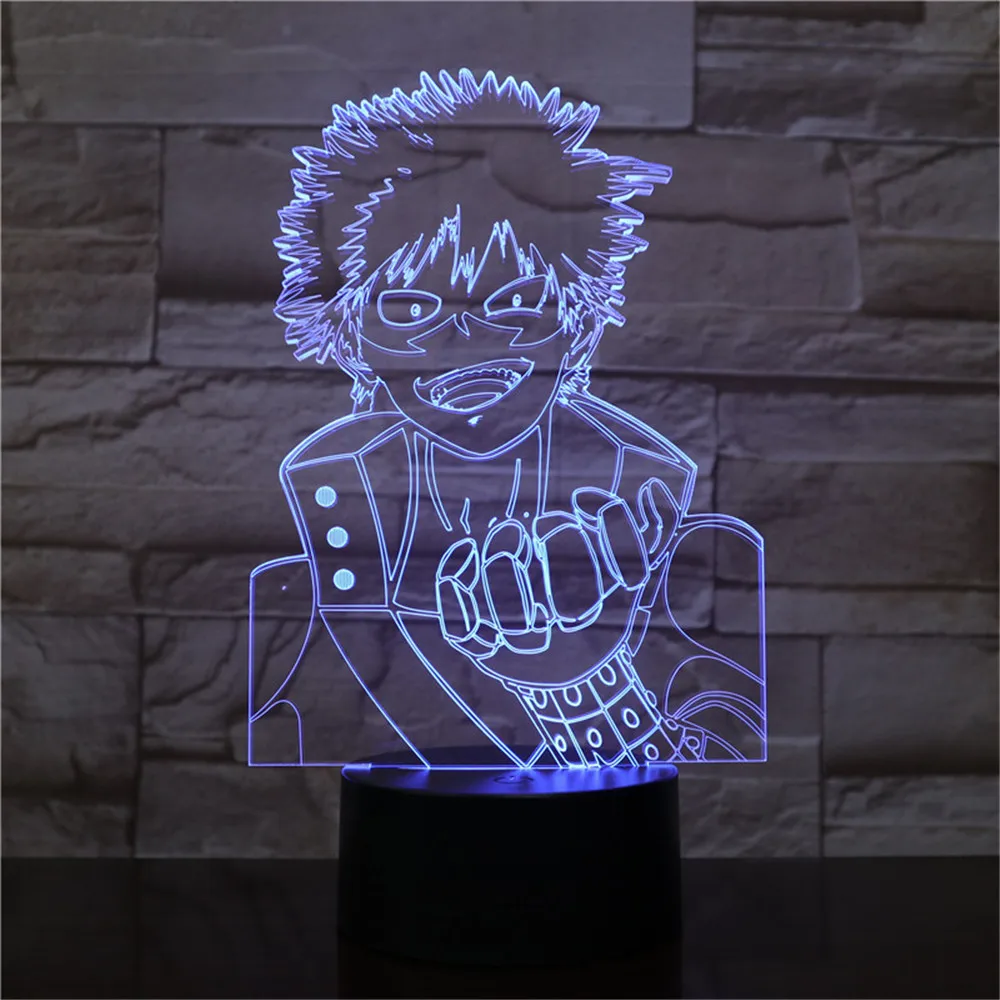 Мой герой Академия все может фигурка USB 3D светодиодный ночник для мальчиков